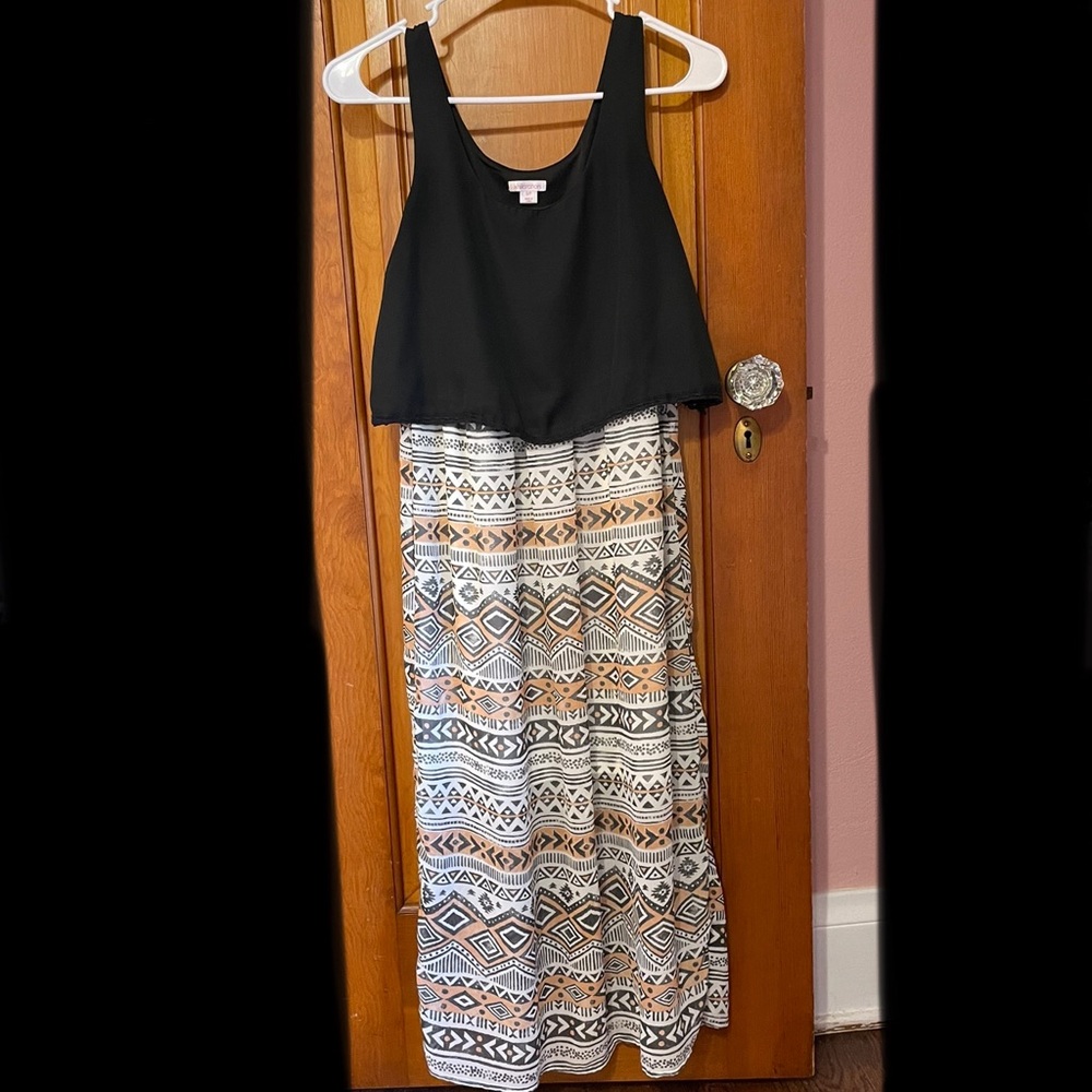 Aztec Print Midi Dress